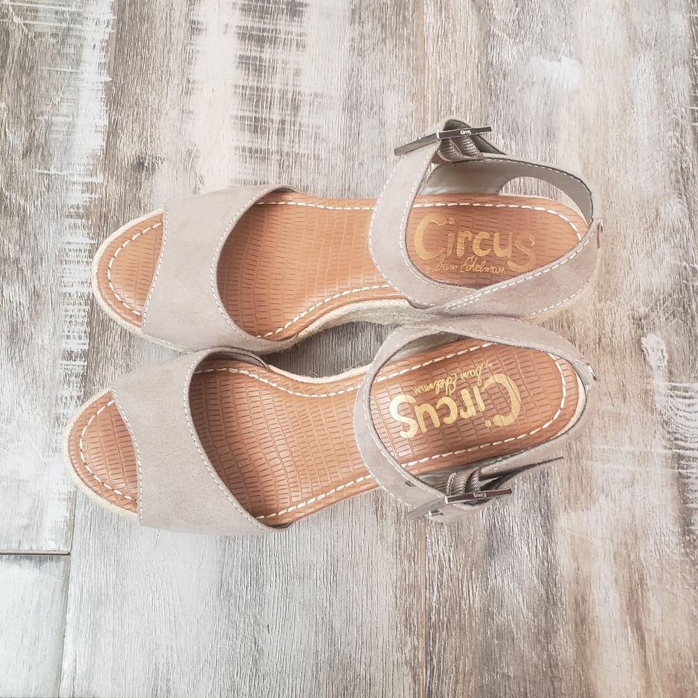 Circus by Sam Edelman Delilah Tan Wedge Espadrille Heel Size 8 - Picture 11 of 13
